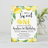 Lemon Birthday Uitnodiging | Eenmalige uitnodiging (Staand voorkant)