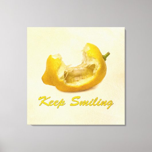 Lemon - Blijf glimlachen Canvas Afdruk (Voorkant)