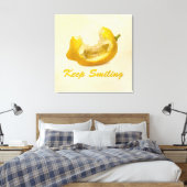 Lemon - Blijf glimlachen Canvas Afdruk (Insitu (Slaapkamer))