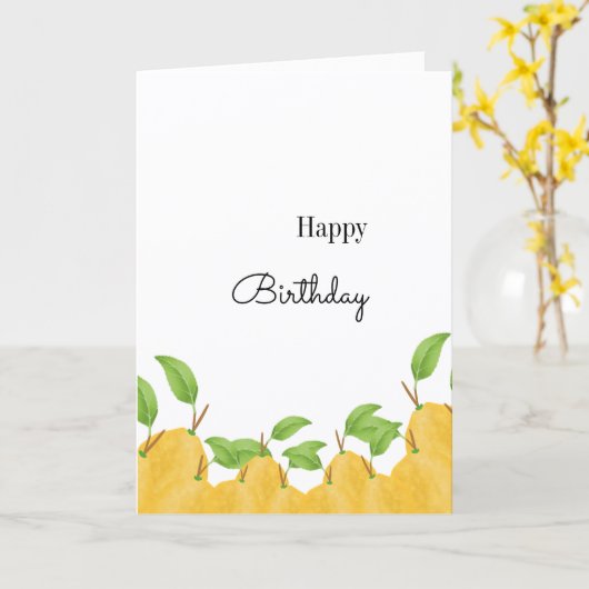 Lemon Bloom Collection Birthday Kaart (Gele Bloem)