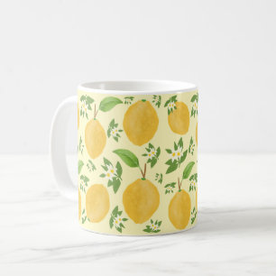 Lemon Bloom Collection gebloemd geel Koffiemok