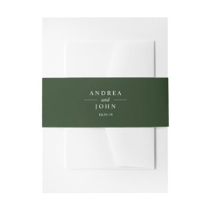 Lemon Blossom Classic Monogram Belly Band Uitnodigingen Wikkel