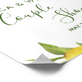 Lemon Blossom Verdure Couples Affiche de bienvenue (Coin)