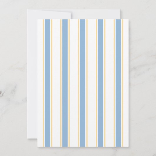 Lemon Blue Bow Moderne Bruids Douche Uitnodiging (Achterkant)