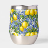 Lemon Blue French Country Watercolor Tile (Links)