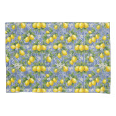 Lemon Blue French Country Watercolor Tile Kussensloop (Voorkant)
