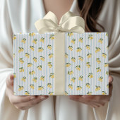 Lemon Blue Italiaans Bruiloftsfeest Cadeaupapier