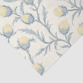 Lemon Blue Thistle Bloemen Patroon Tissuepapier (Detail)