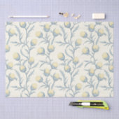 Lemon Blue Thistle Bloemen Patroon Tissuepapier (Craft)