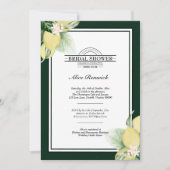 Lemon Border Emerald Green Vrijgezellenfeest Kaart (Voorkant)