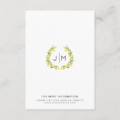 Lemon Botanical Wedding Details Kaarten (Achterkant)