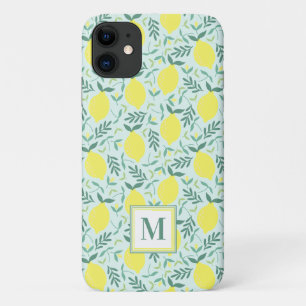 Lemon botanisch monogram patroon Case-Mate iPhone 11 Hoesje