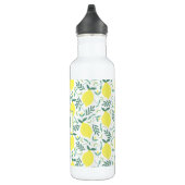 Lemon botanisch monogram patroon waterfles  (Rechts)