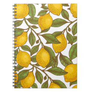 Lemon botanisch naadloos patroon notitieboek