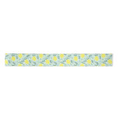 Lemon botanisch patroon satijn lint (Voorkant)