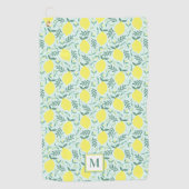 Lemon botanische monogram golfhanddoek (Voorkant)