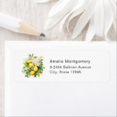 Lemon Bouquet with White Blossoms - Address Etiket (Insitu)