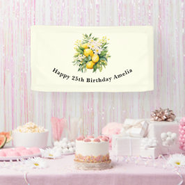 Lemon Bouquet with White Blossoms Birthday Spandoek