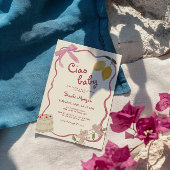 Lemon Bows Girls Baby shower Invitation