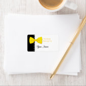 Lemon BowTie Bookplate Sticker Label (Insitu)