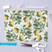Lemon Branch French Script Fruit Wrapping Tissuepapier (Craft)