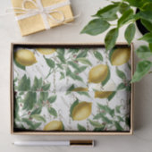 Lemon Branch French Script Fruit Wrapping Tissuepapier (Geschenk)