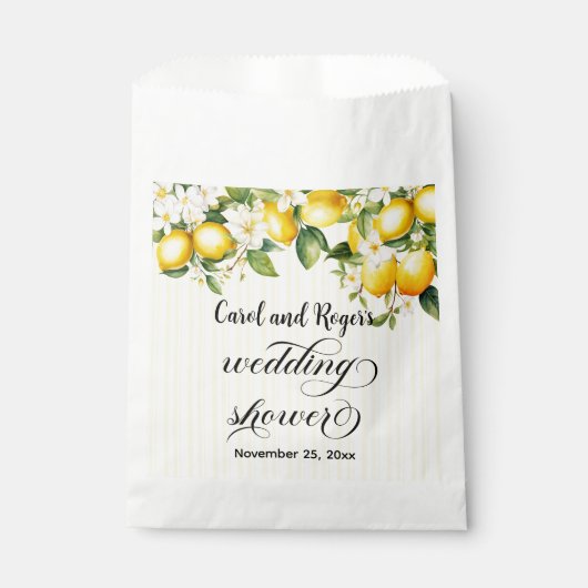 Lemon Branch Mediterraan Zomer Trouwdouche Bedankzakje (Voorkant)