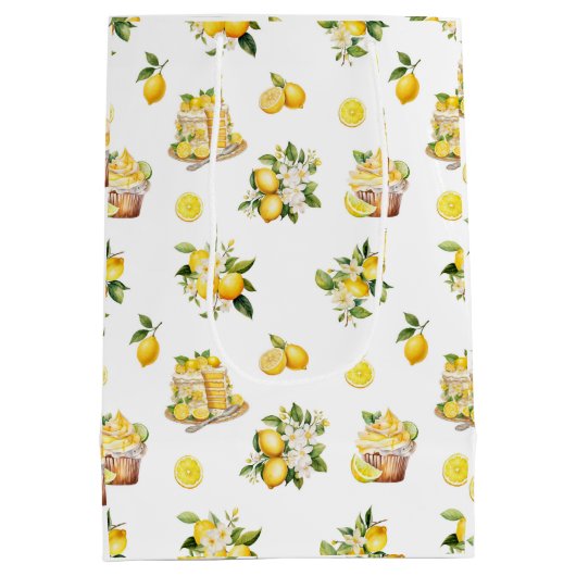 Lemon Branch Mediterranean Summer Medium Cadeauzakje (Achterkant)