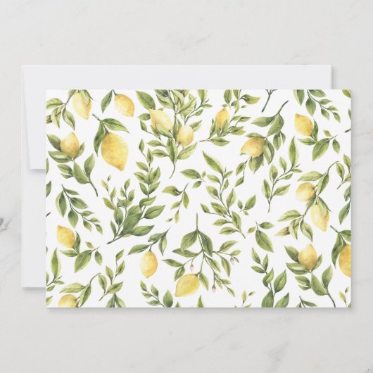 Lemon Branch repetitie diner uitnodiging (Achterkant)
