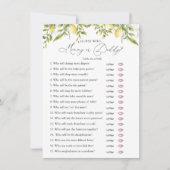 Lemon Branches Baby Raad wie douche spel Kaart (Voorkant)