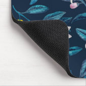 Lemon branches with blossoms and fruit on blue muismat (Hoek)