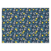 Lemon branches with blossoms and fruit on blue tafelkleed (Voorkant (Horizontaal))