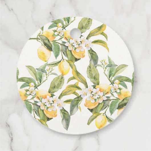 Lemon Bridal Gift Label (Achterkant)