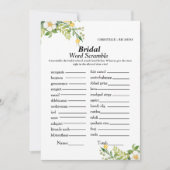 Lemon Bridal mot scramble carte de jeu de douche d (Devant)