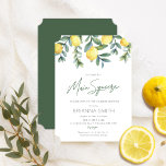 Lemon Bridal Shower invitation main squeeze<br><div class="desc">She found her Main Squeeze! This Lemon themed bridal shower invitation is perfect for a spring or summer shower,  or Bridal Brunch.  The design features rustic elegant watercolor illustrations of lemons and greenery,  and modern typography. All text below "Main Squeeze" is custom to your event.</div>