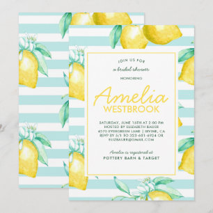 Lemon Bridal Shower Kaart