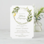 Lemon Bridal Shower nodigt de belangrijkste knijpe Save The Date (Staand voorkant)