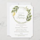 Lemon Bridal Shower nodigt de belangrijkste knijpe Save The Date (Voorkant)