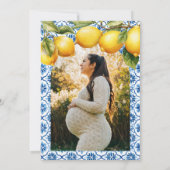 Lemon Bruids Douche Uitnodiging met Foto (Achterkant)