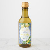 Lemon Bruiloft Mini Wijnfles Label Wijn Etiket (Voorkant)