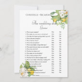 Lemon bruiloft schoen spel, vrijgezellenfeest spel aankondiging (Voorkant)