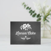 Lemon Cake Dessert Tafel Teken Krijtbord Briefkaart (Staand voorkant)