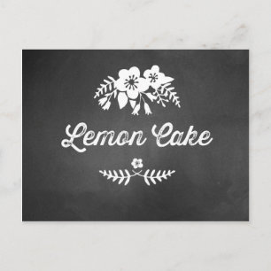 Lemon Cake Dessert Tafel Teken Krijtbord Briefkaart