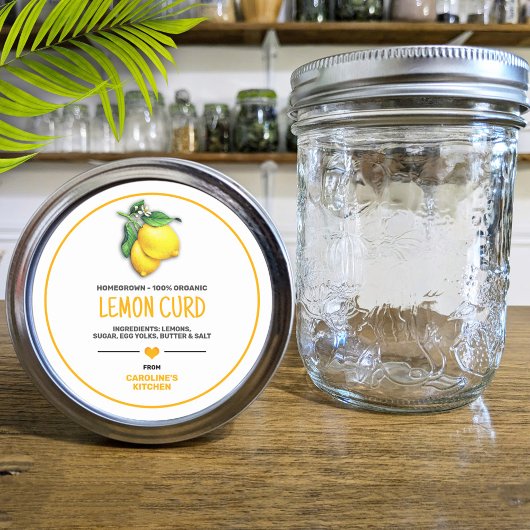 Lemon Canning Jar Label