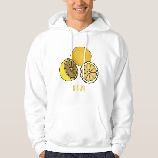 Lemon cartoon illustratie hoodie (Voorkant)