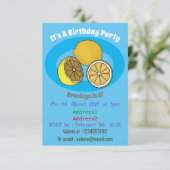 Lemon cartoon illustratie kaart (Staand voorkant)