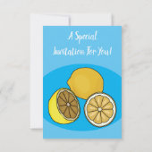 Lemon cartoon illustratie kaart (Achterkant)