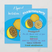 Lemon cartoon illustratie kaart (Voorkant / Achterkant)