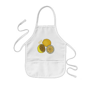 Lemon cartoon illustratie kinder schort