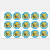 Lemon cartoon illustratie labels (Vel)